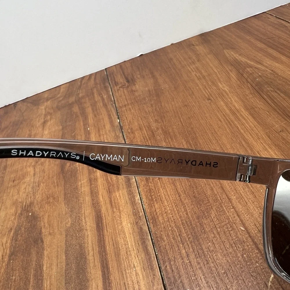 Shady Rays Cayman CM-10 Polarized Sunglasses Smoke Gray Frame w/ Pouch SR